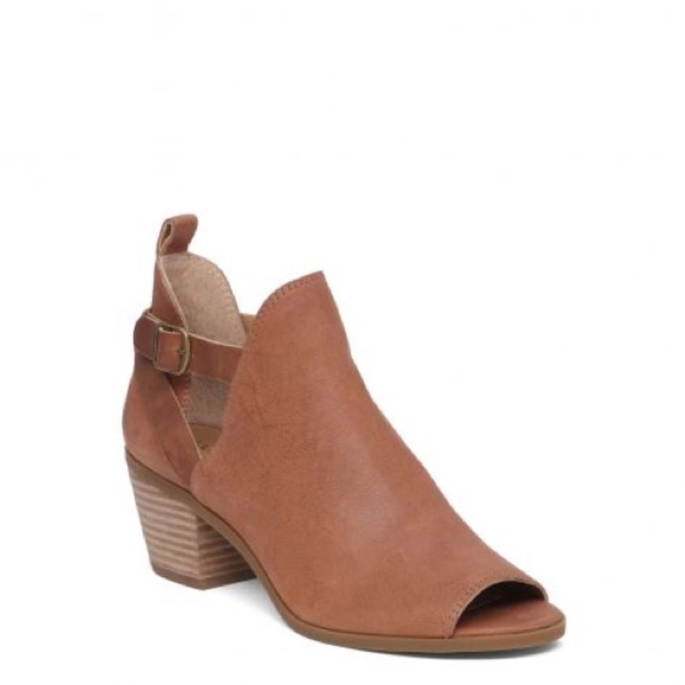 Lucky Brand peep toe booties